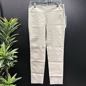 Alfani Outpost Summer Straw skinny trousers, side zipper,straight leg,stretch